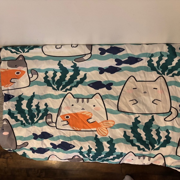 Pillow and bed cover - cute underwater cats new - Picture 1 of 3